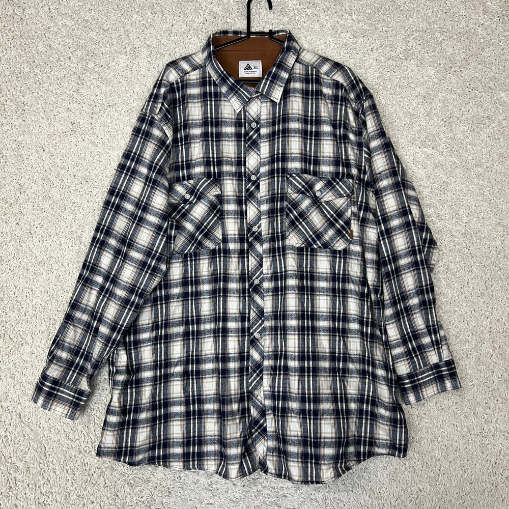 Speed Your Run Germany Design Mens Plaid Flannel Size 3XL Comfort Outdoor Rugged